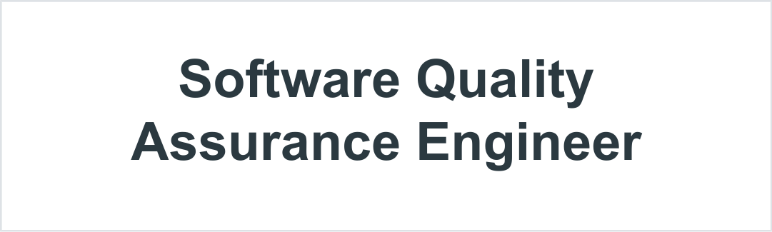 Software Quality Assurance Engineer